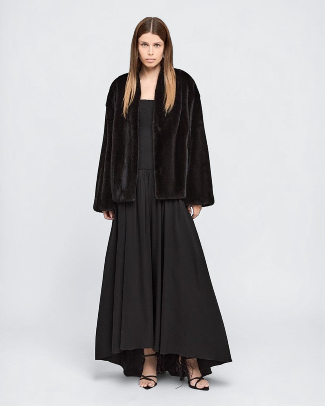 Classic Noir Mink Fur Jacket