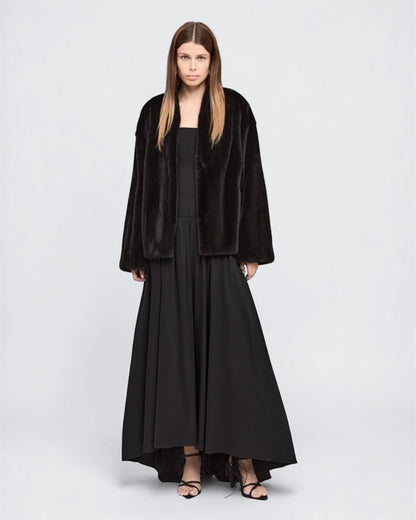 Classic Noir Mink Fur Jacket
