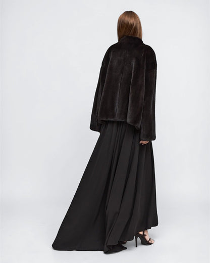 Classic Noir Mink Fur Jacket