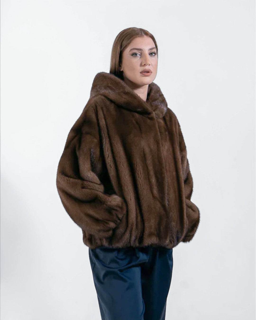 Hooded Mink Fur Jacket
