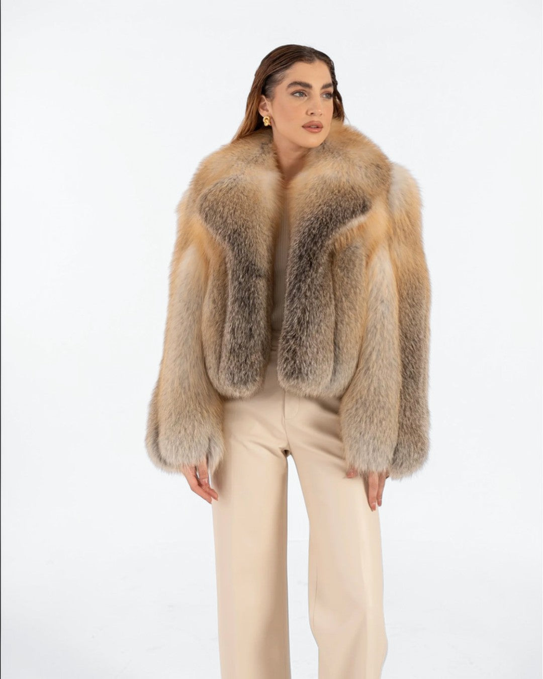 Golden Fox Fur Jacket
