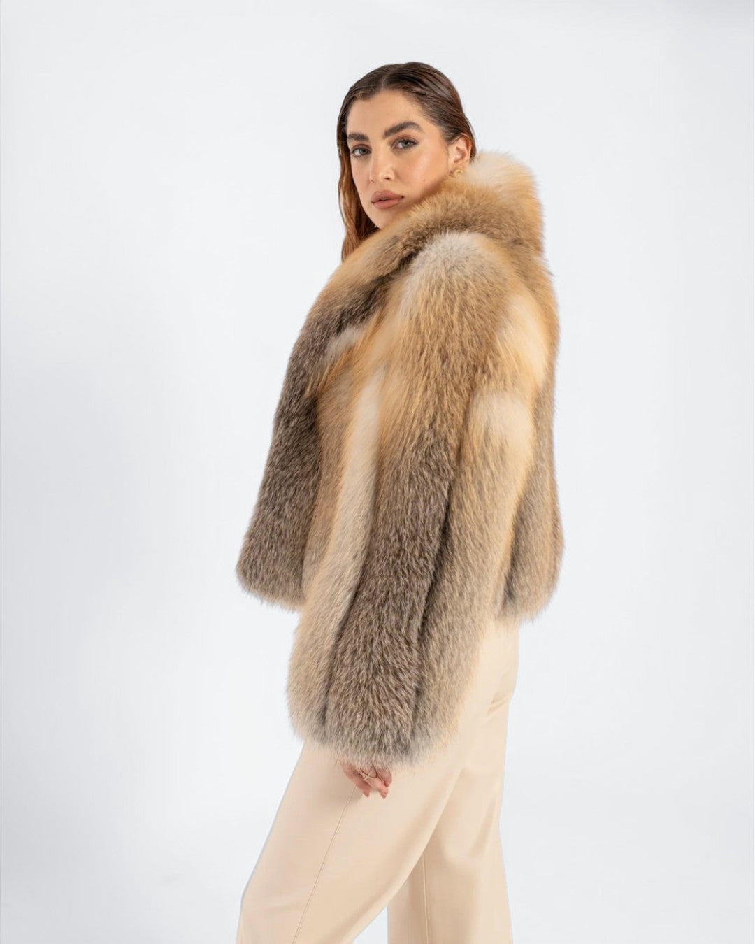 Golden Fox Fur Jacket