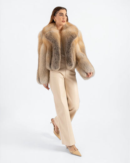 Golden Fox Fur Jacket