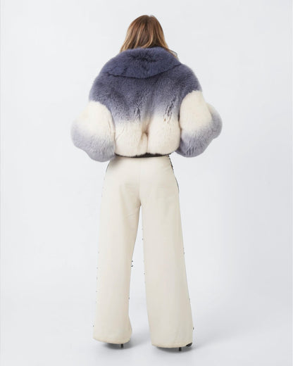 Ombré Fox Fur Jacket