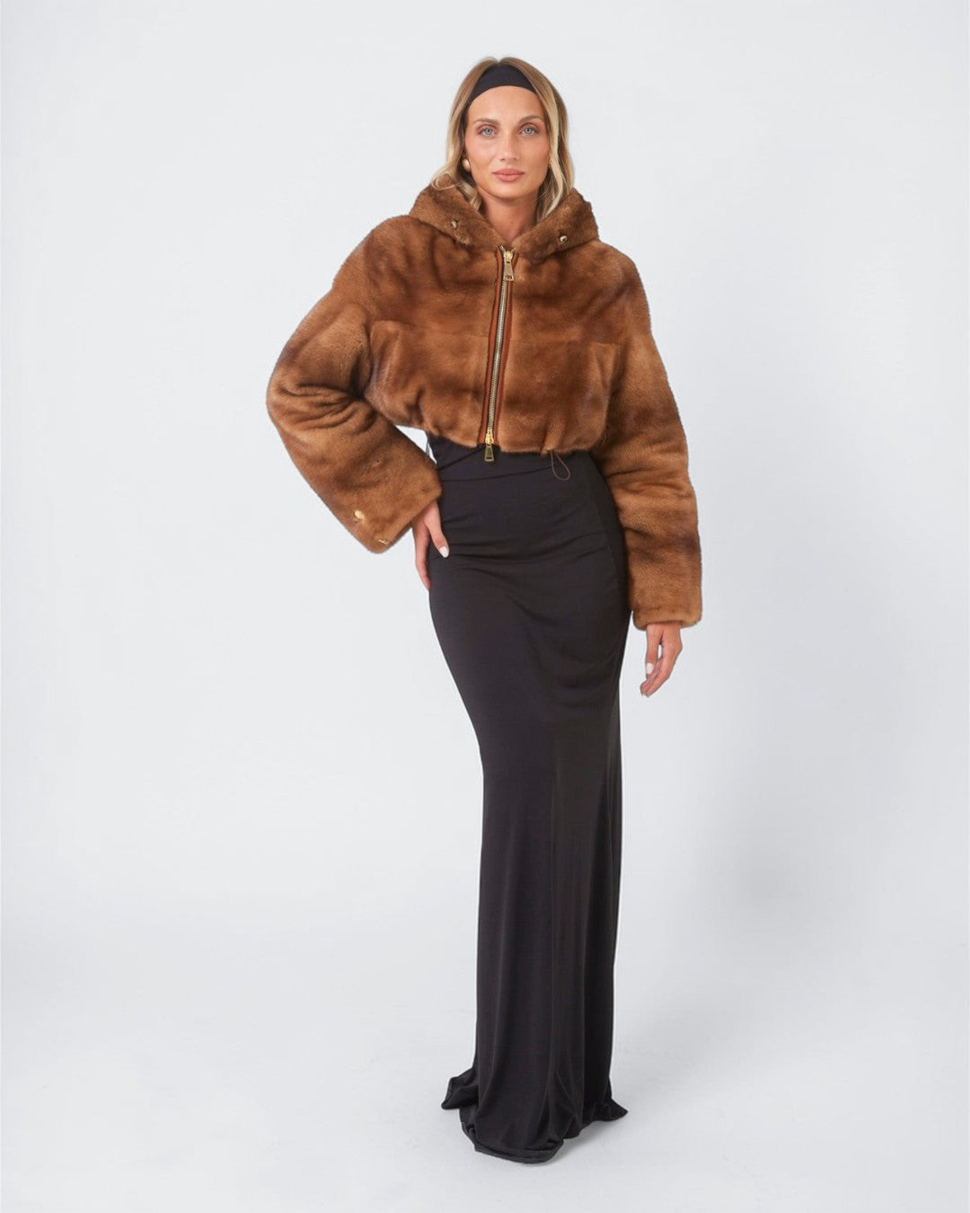 Toffee Fox Fur Jacket