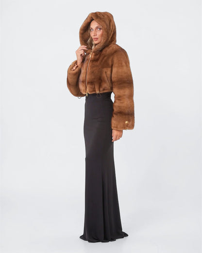 Toffee Fox Fur Jacket