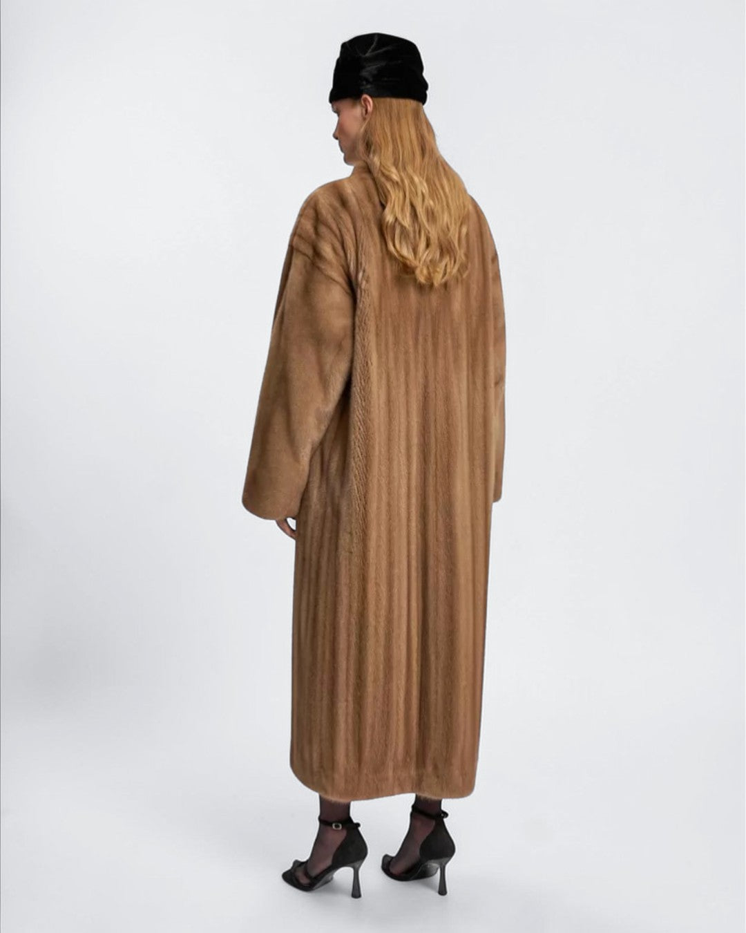 Maxi-Nerzmantel in Mahagoni für Damen