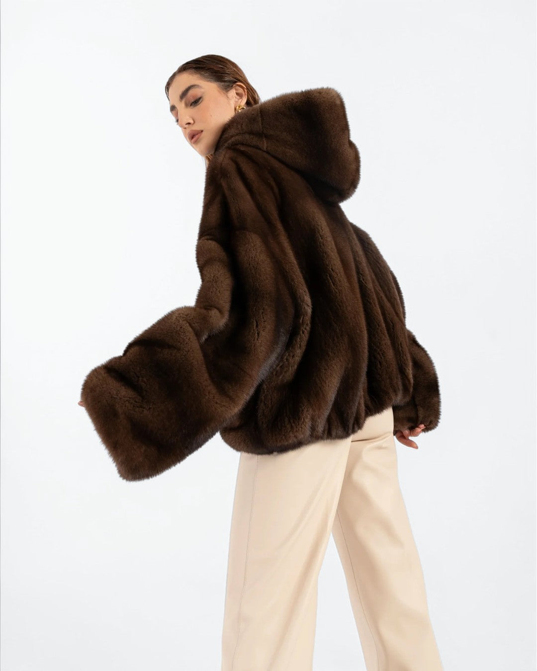 Sahara Fox Fur Hooded Jacket