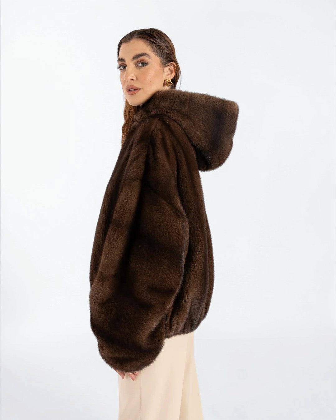 Sahara Fox Fur Hooded Jacket