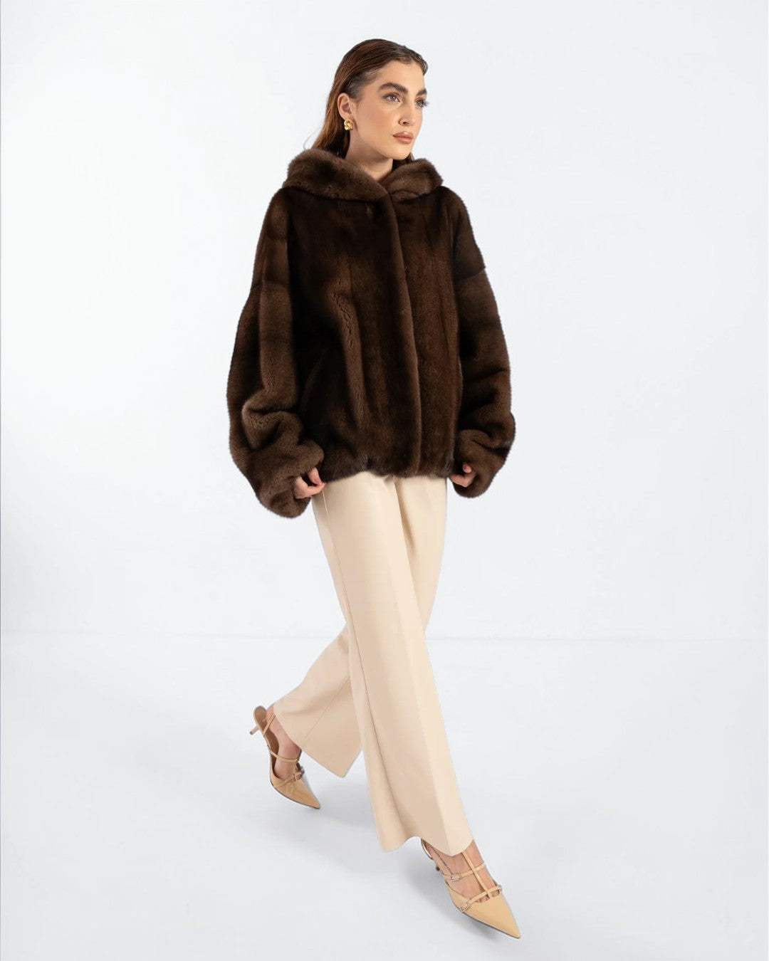 Sahara Fox Fur Hooded Jacket