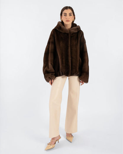 Sahara Fox Fur Hooded Jacket