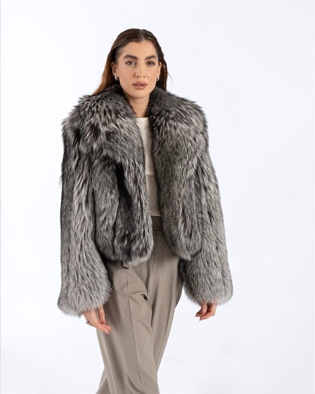 Silver Fox Fur Jacket