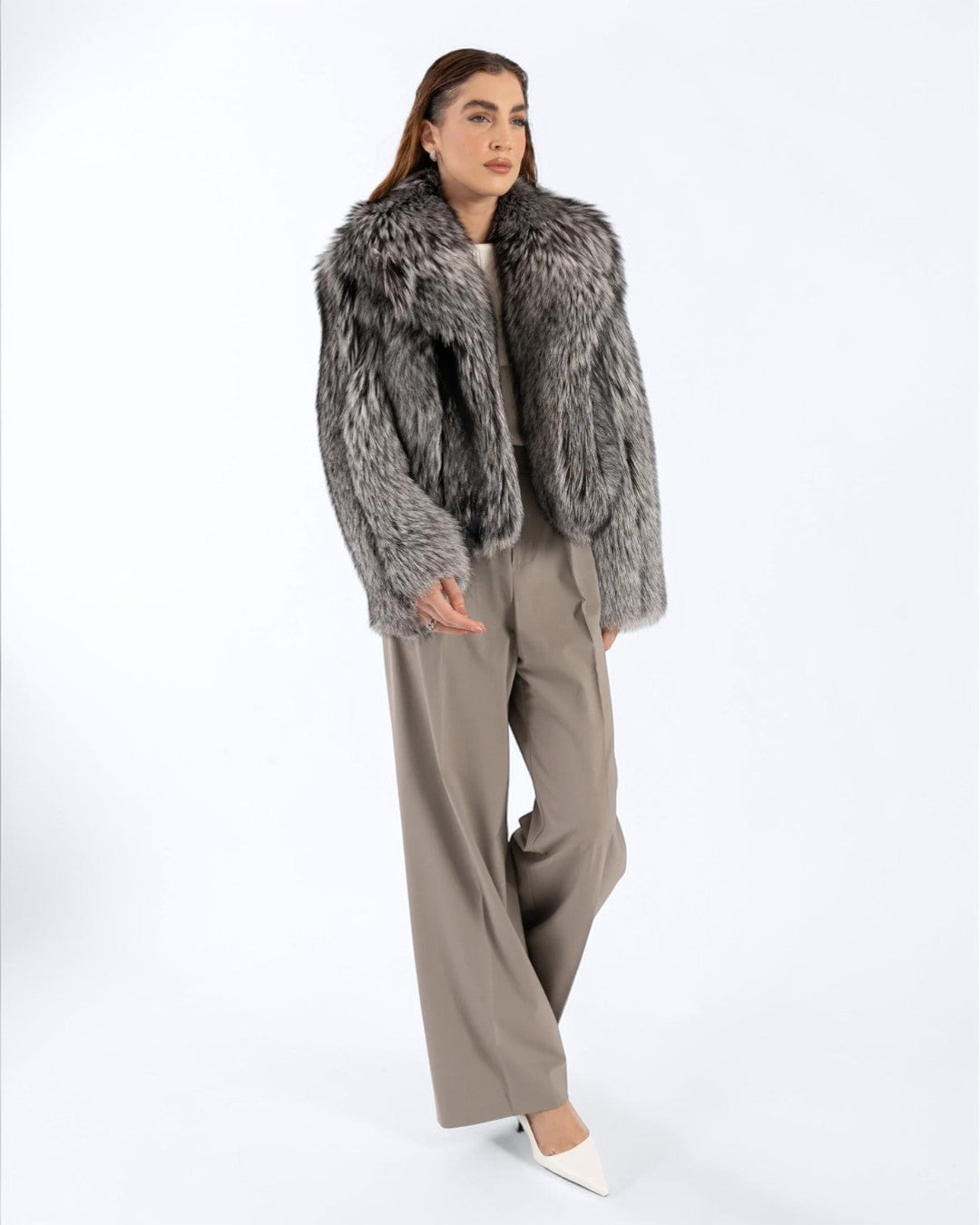 Silver Fox Fur Jacket