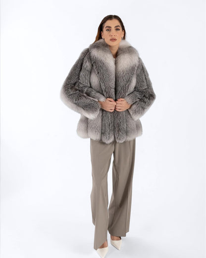 Shadow Fox Fur Coat