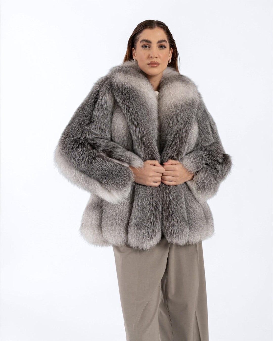 Shadow Fox Fur Coat