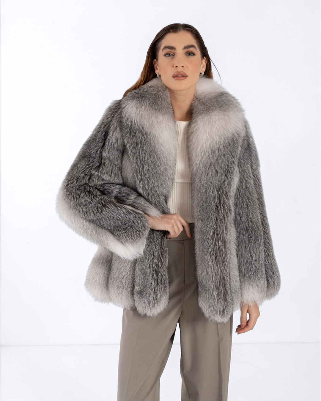 Shadow Fox Fur Coat