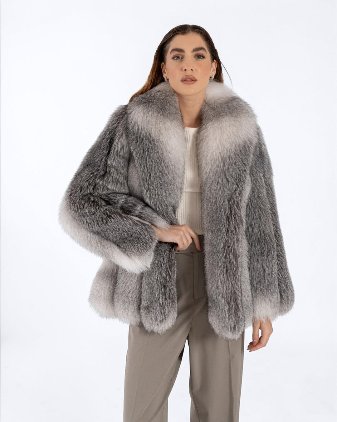 Shadow Fox Fur Coat