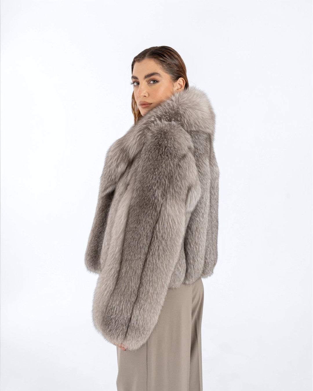 Dove Fox Fur Jacket