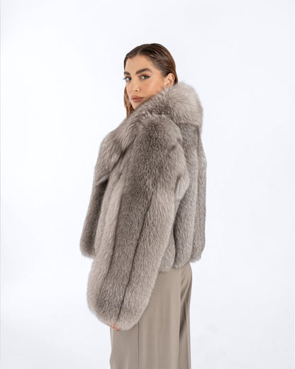 Dove Fox Fur Jacket