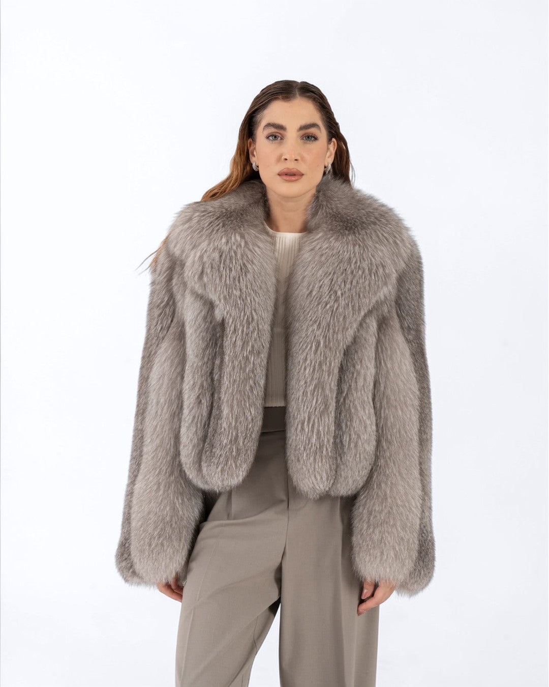 Dove Fox Fur Jacket