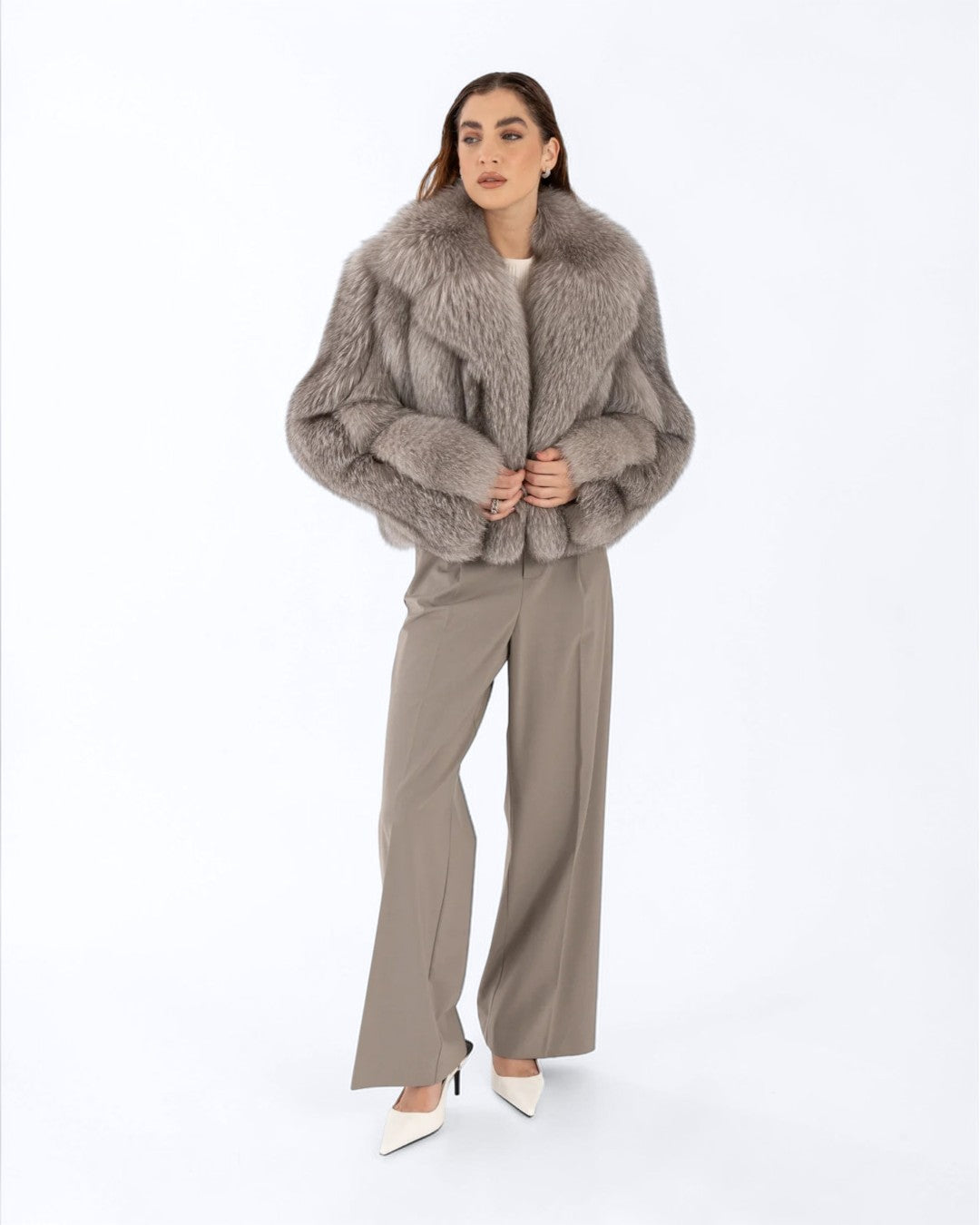 Dove Fox Fur Jacket