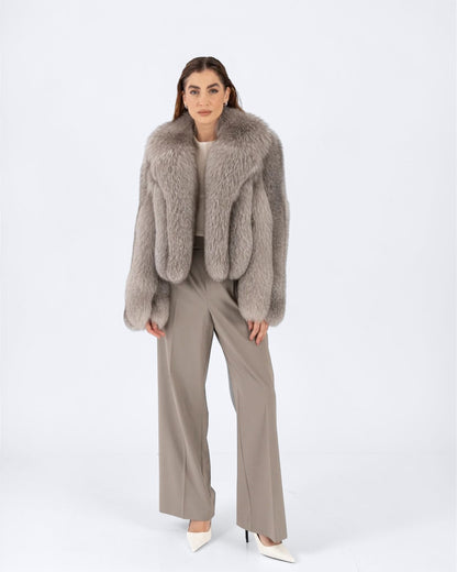 Dove Fox Fur Jacket
