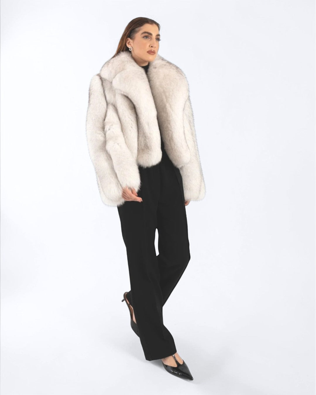 Polar Fox Fur Jacket
