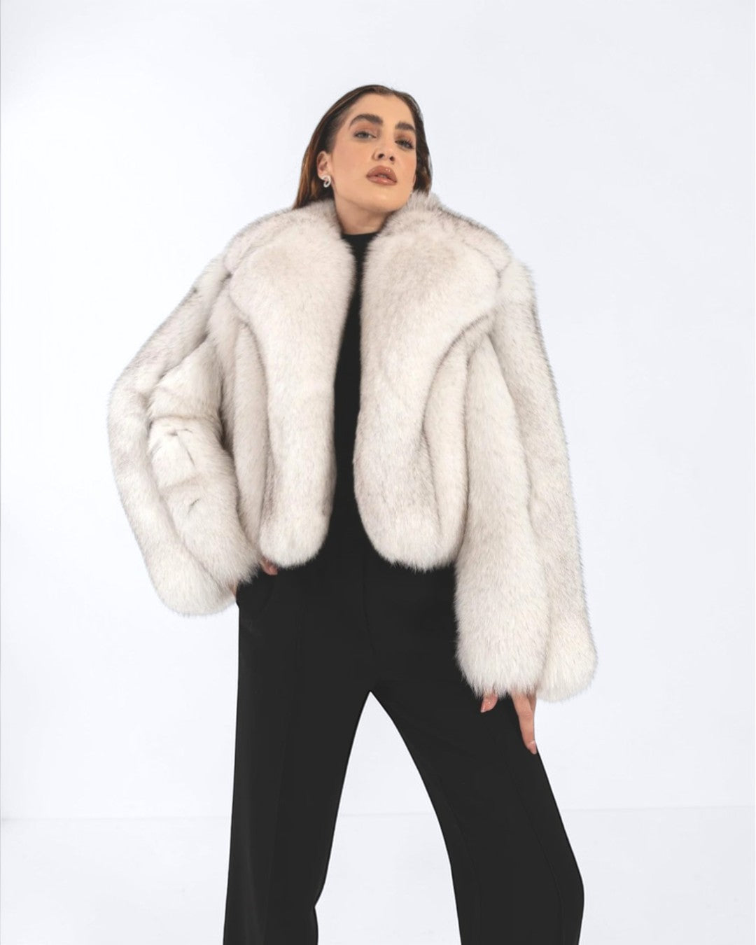 Polar Fox Fur Jacket