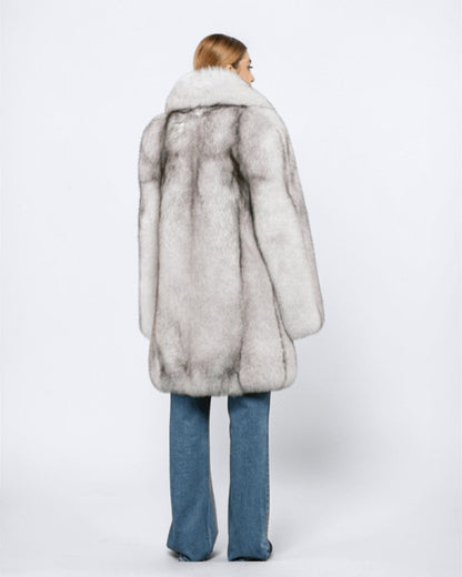 Natural Blue Fox Fur Coat