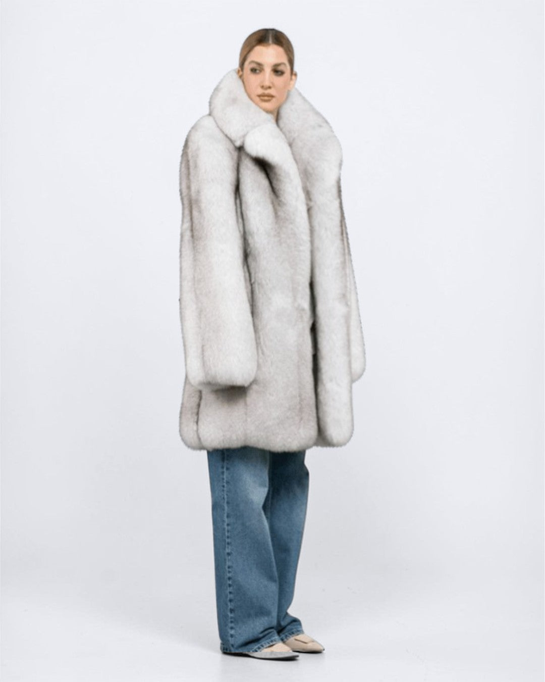 Natural Blue Fox Fur Coat