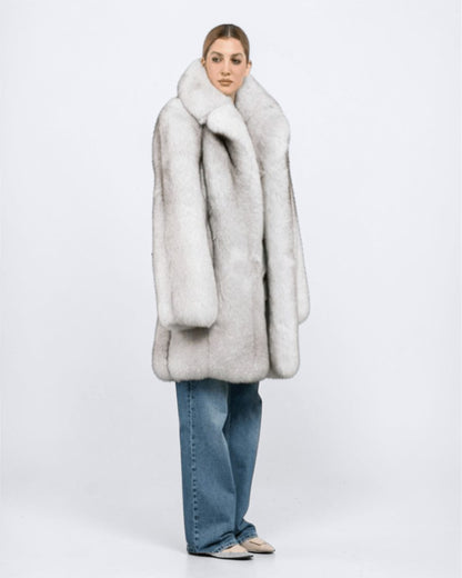 Natural Blue Fox Fur Coat