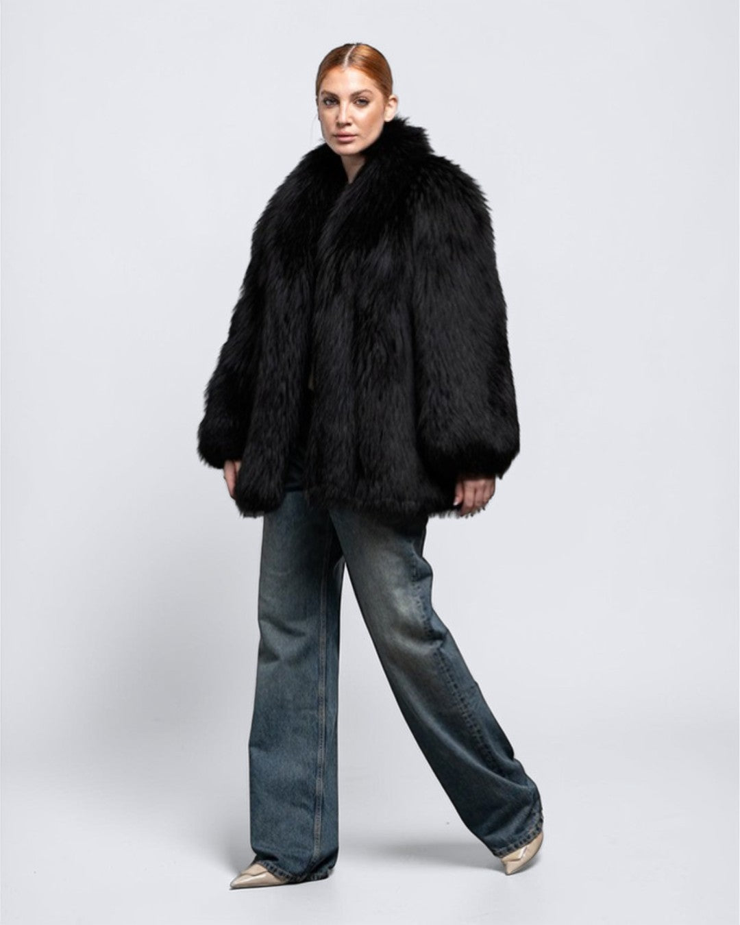 3/4 Length Fox Fur Coat