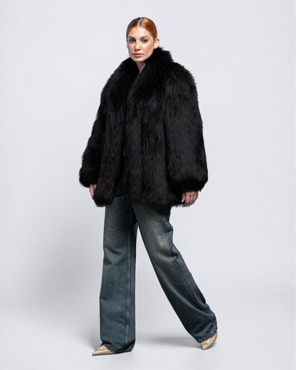 3/4 Length Fox Fur Coat