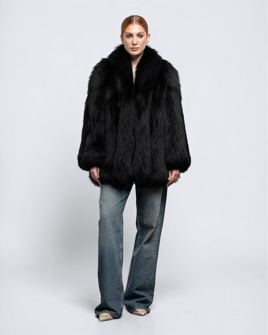 3/4 Length Fox Fur Coat