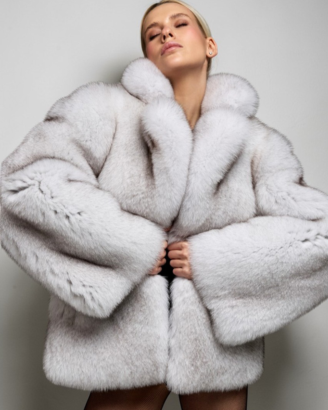 Mist Fox Fur Coat