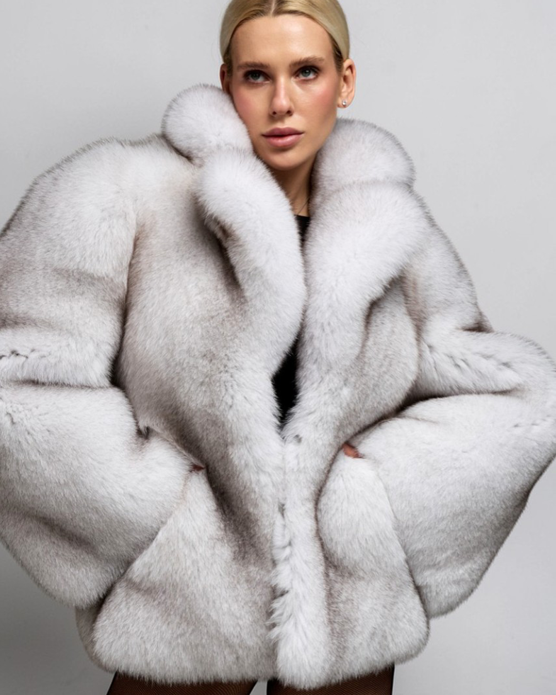 Mist Fox Fur Coat