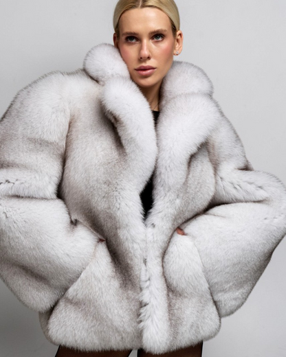Mist Fox Fur Coat