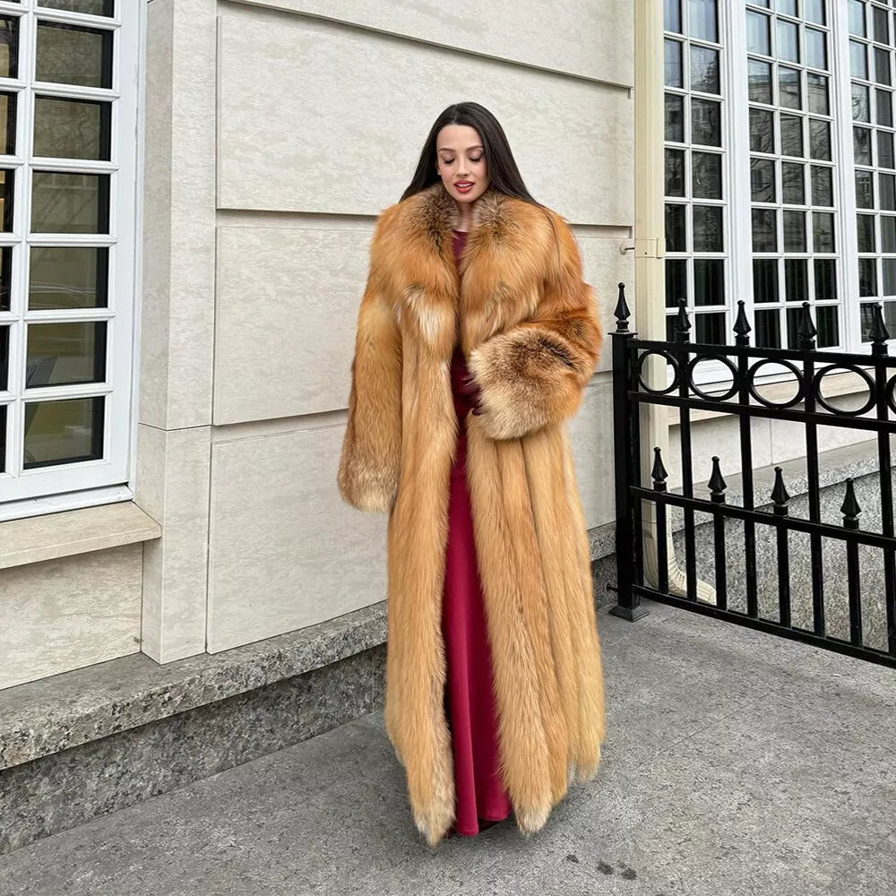 Full Length Red Fox Fur Coat