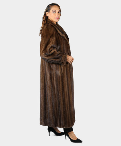 Women's Mahogany Mink Fur Coat