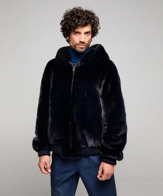 Mink Fur Hooded Jacket