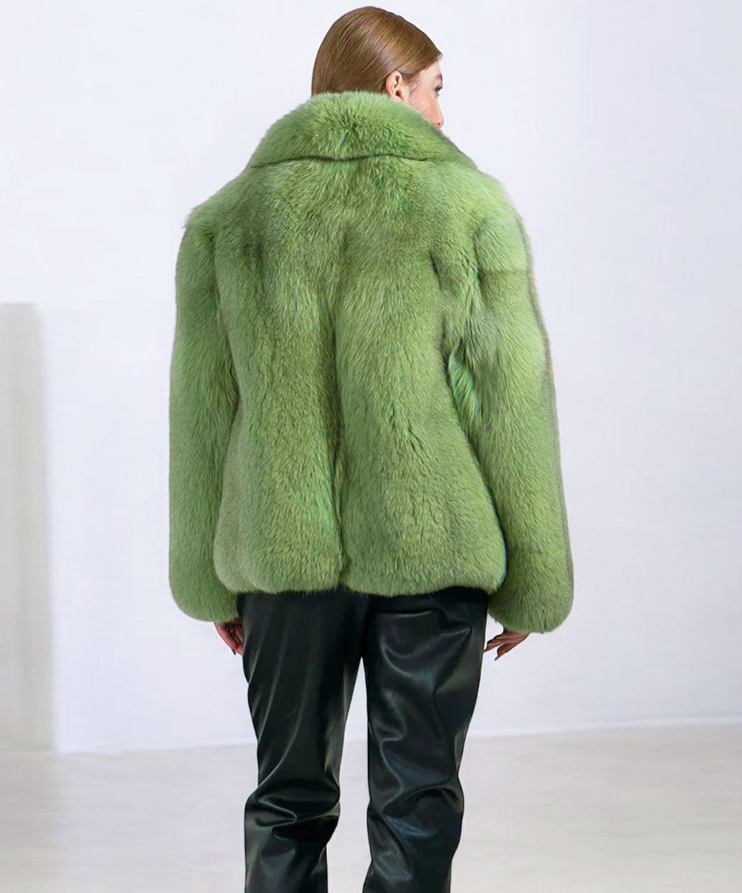 Women's Green Fox Fur Coat