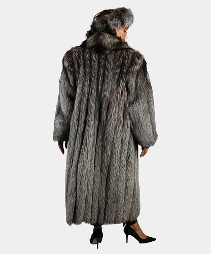 Women's Silver Fox Fur Coat