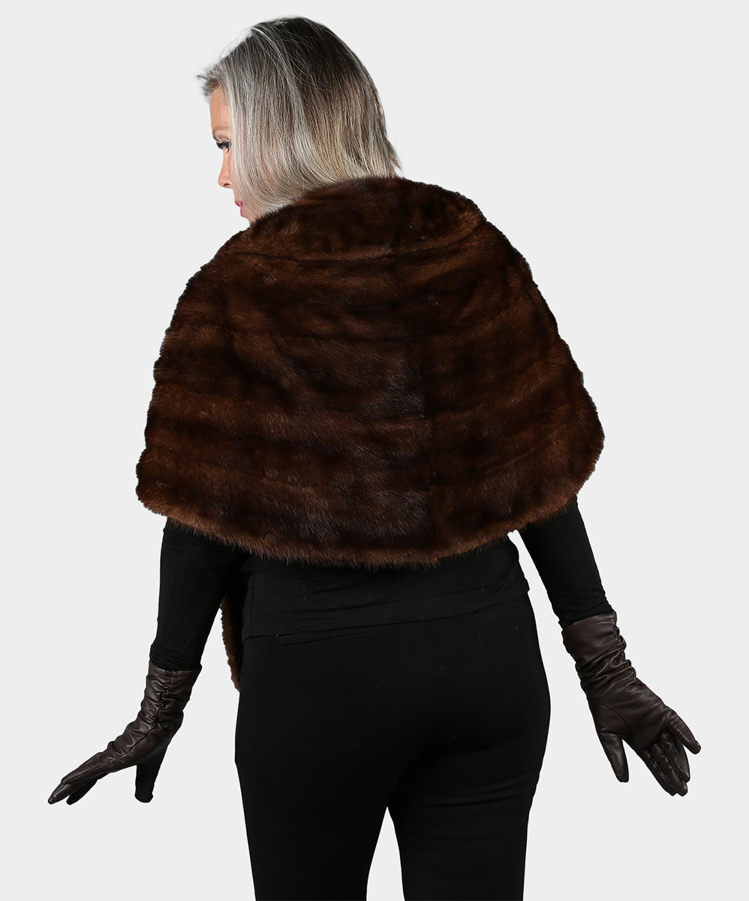 Women's Natural Mahogany Mink Fur Stole