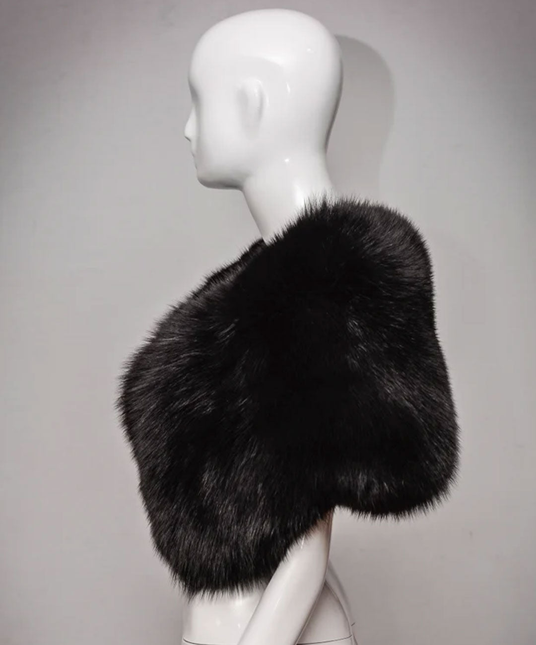 Puritanischer Schulterschal für Damen, tiefschwarz