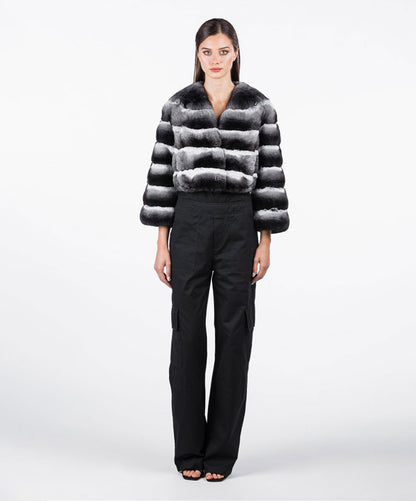 Women's Natural Chinchilla Short Bolero
