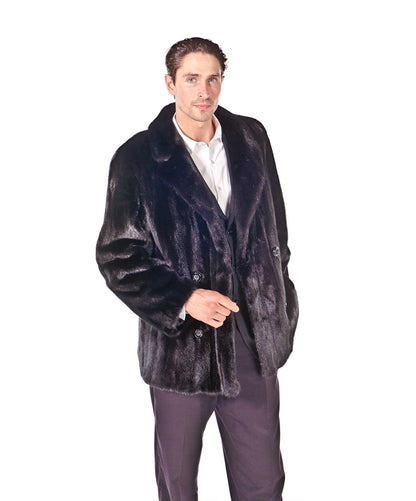 Nerzfarbener Blazer mit Reverskragen für Herren