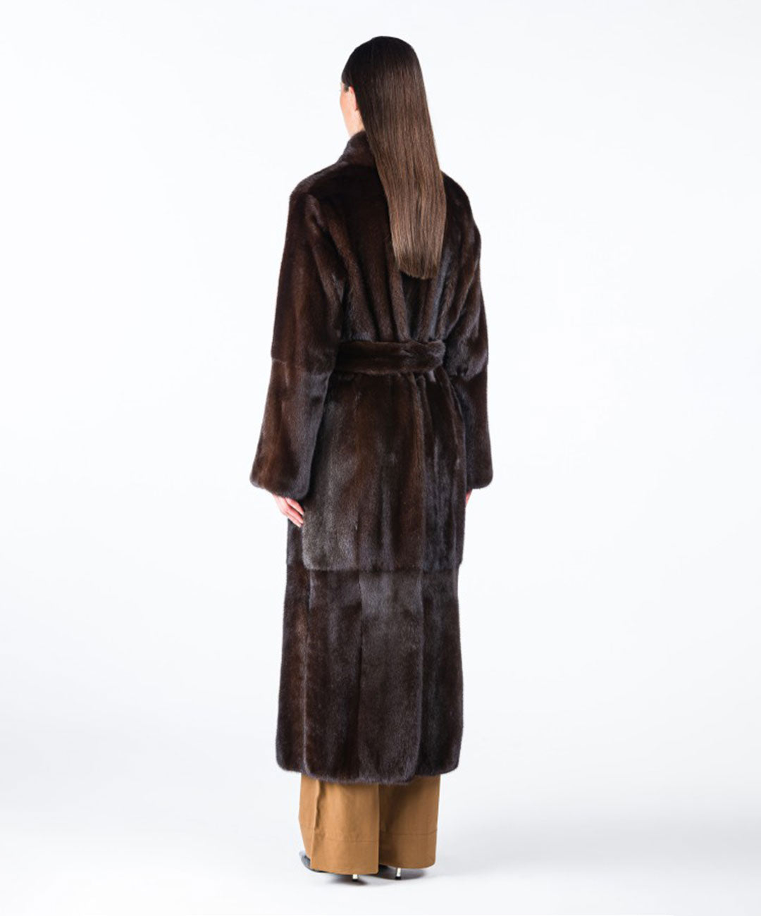 Women's Maxi Mahogany Mink Coat