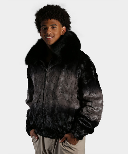 Braune Nerzpelzjacke für Herren