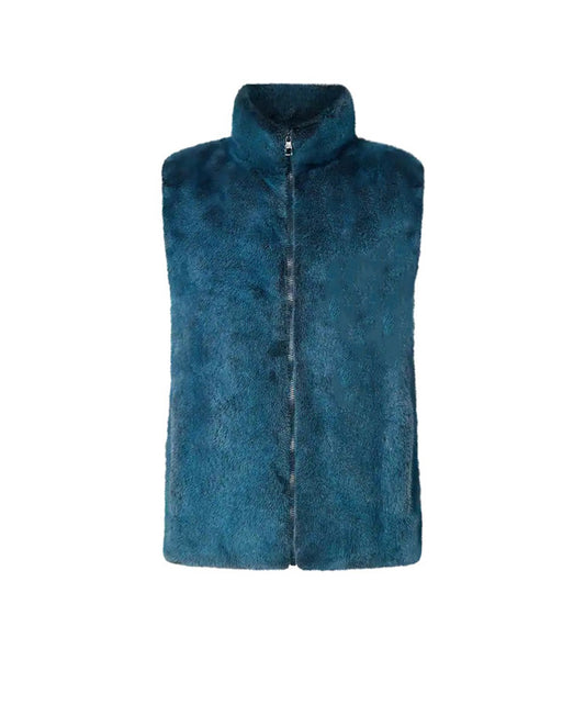 Turquoise Mink Fur Vest