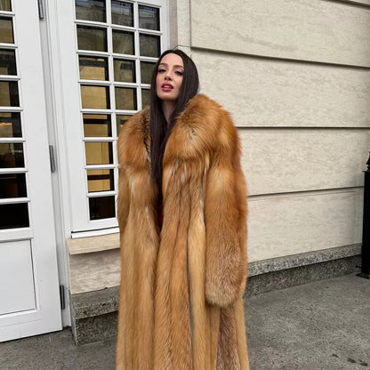 Full Length Red Fox Fur Coat